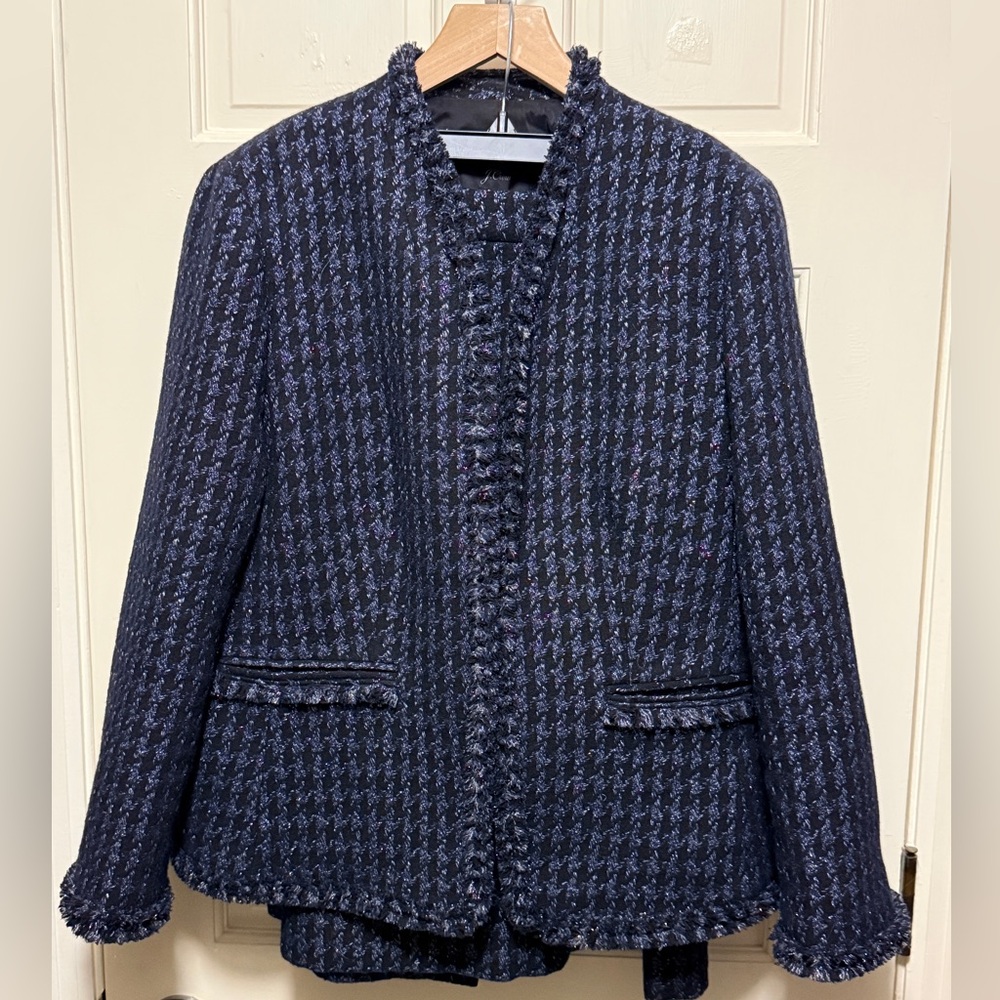 Chic J.Crew Lady Suit in Sparkling Tweed - Jacket & Skirt sz 16 NWOT